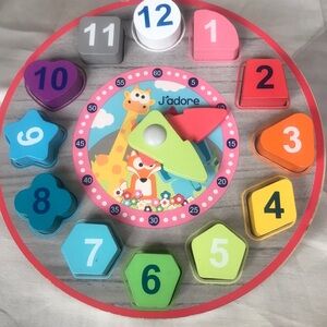 Made In PARIS FRANCE Wood Teaching clock OUI OUI